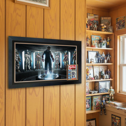 STAN LEE SIGNED IRON MAN FIRST APPEARANCE FRAMED  - MARVEL COLLECTIBLE 38"X28"