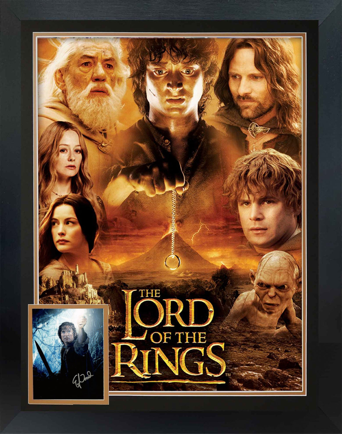 Elijah Wood Autographed The Lord of the Rings Framed Display
