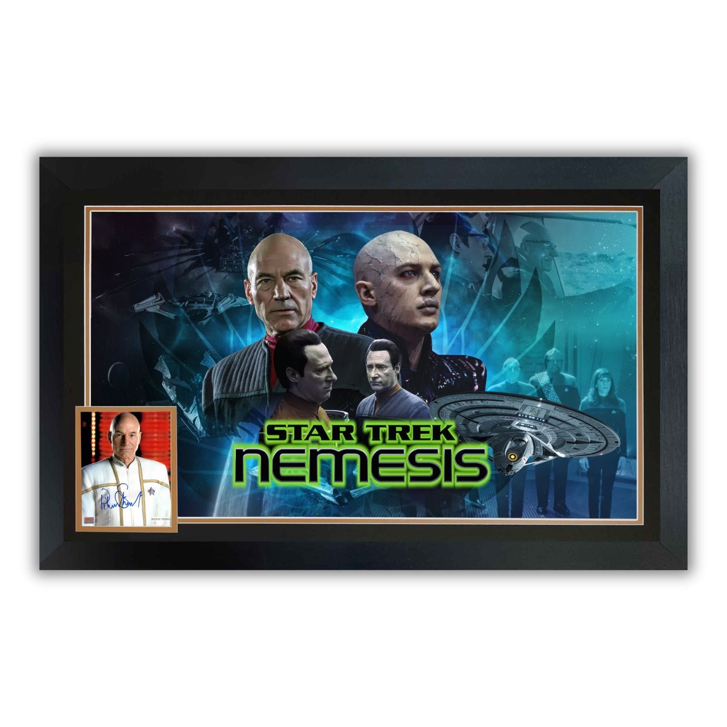 PATRICK STEWART SIGNED STAR TREK: NEMESIS FRAMED  - SCI-FI COLLECTIBLE 38"X28"