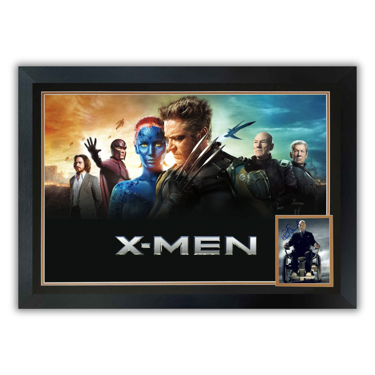 Patrick Stewart Signed X-Men Professor Charles Display