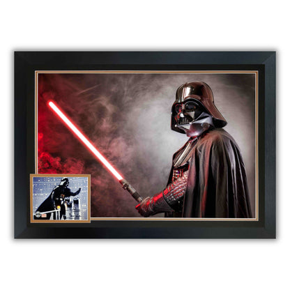 DAVID PROWSE SIGNED DARTH VADER FRAMED STAR WARS COLLECTIBLE (38.5" BY 28")
