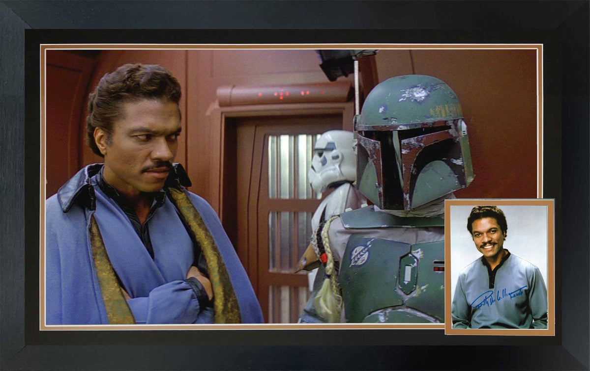 Billy Dee Williams Signed Lando & Boba Fett Framed Photo