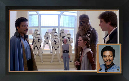 LANDO CALRISSIAN BETRAYAL SIGNED BY BILLY DEE WILLIAMS - STAR WARS FRAME 38"X28"
