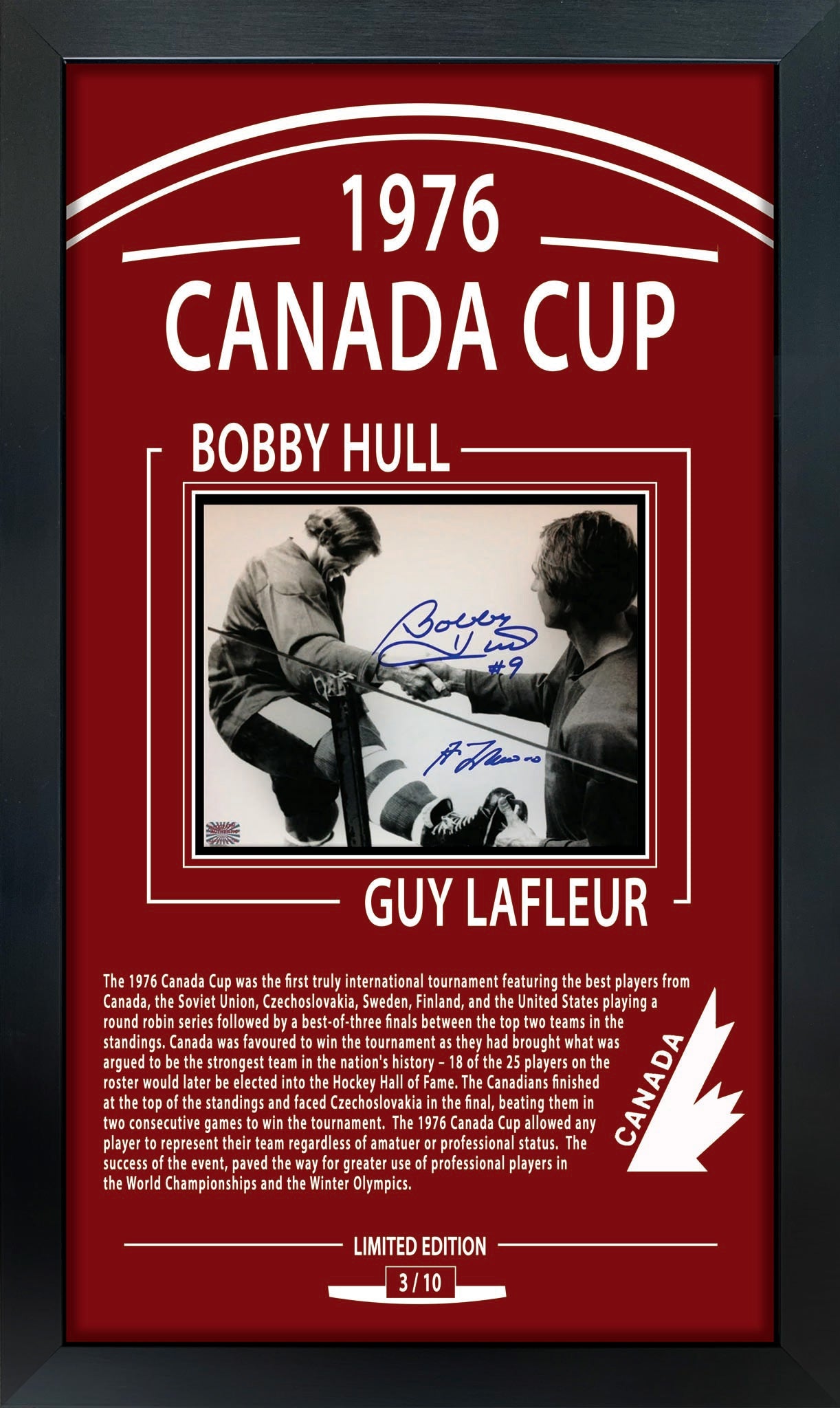 TEAM CANADA 1976 SIGNED PHOTO HULL & LAFLEUR - LTD ED OF 10 (30" BY 19.5")