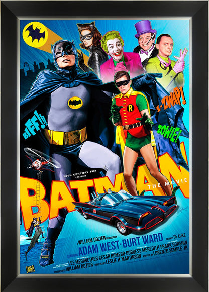 BATMAN THE MOVIE - ADAM WEST - BURT WARD - FRAMED ART PRINT (33.5" BY 23.5")