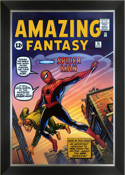 Marvel Amazing Fantasy Spider-Man #15 Cover Framed Poster