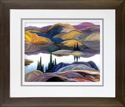 FRANKLIN CARMICHAEL "MIRROR LAKE" GROUP OF SEVEN PRINT - FRAMED  26"X24"