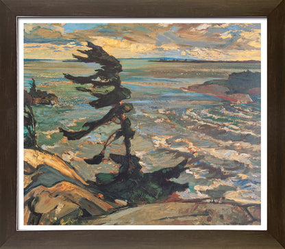 FREDERICK VARLEY GROUP OF SEVEN STORMY WEATHER ART PRINT  - FRAMED 28"X24"