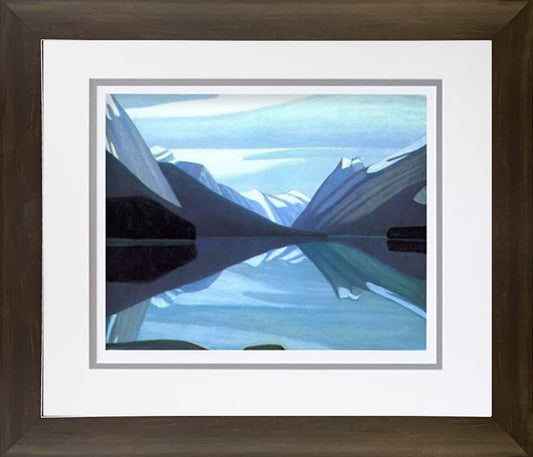 LAWREN HARRIS "MALIGNE LAKE" GROUP OF SEVEN ART PRINT - FRAMED  (26"X24")