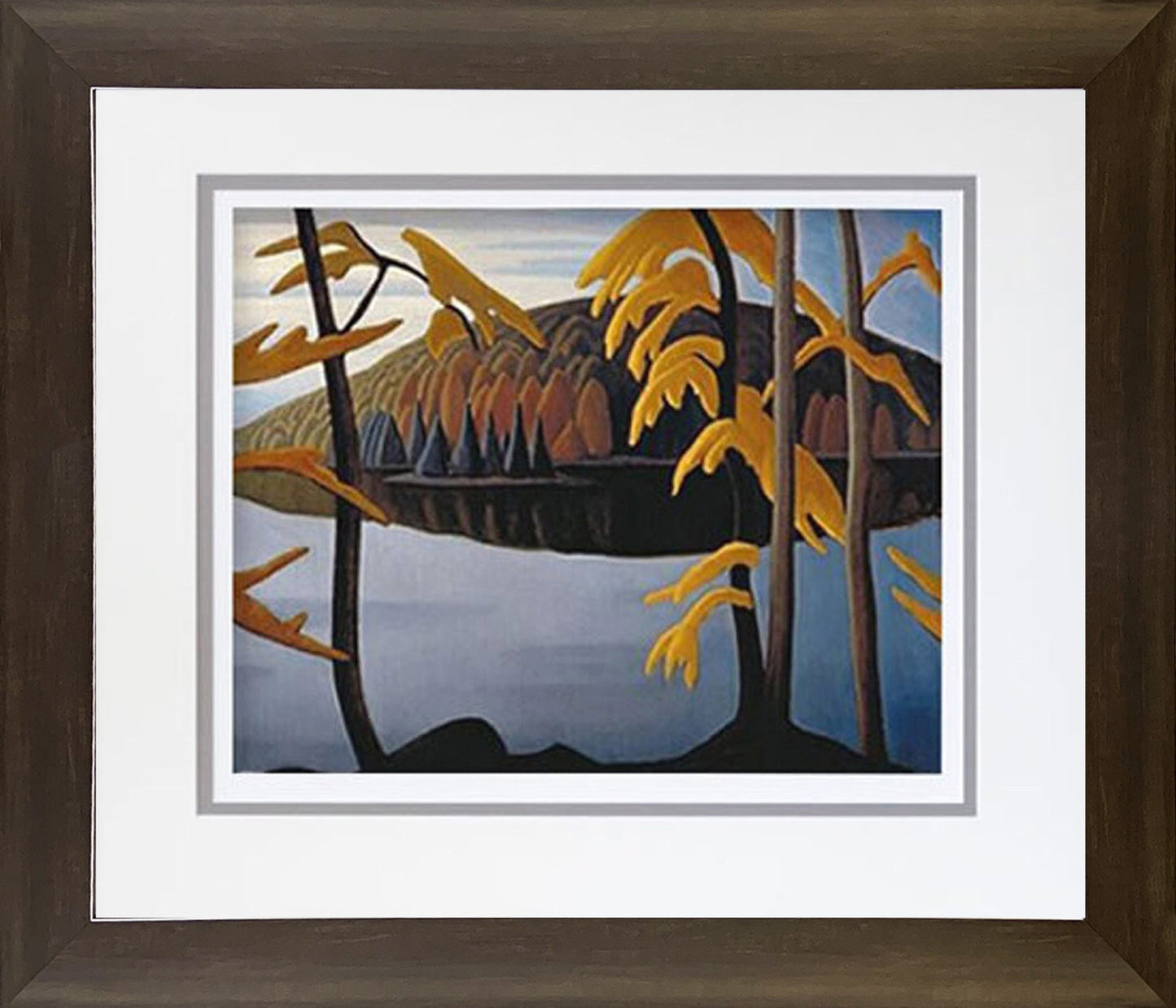LAWREN HARRIS "NORTHERN LAKE 1923" GROUP OF SEVEN PRINT - FRAMED  26"X24"