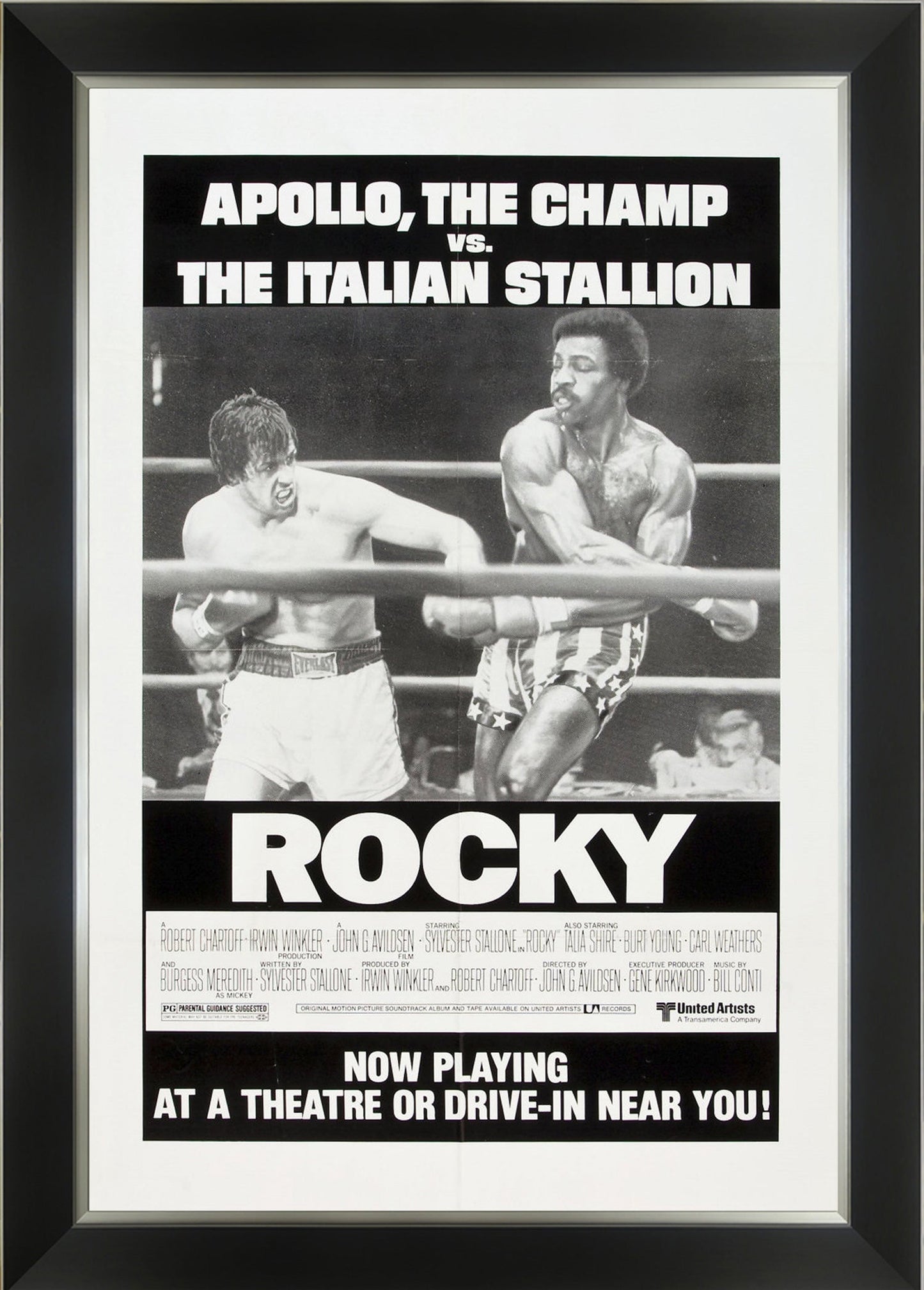 ROCKY - FRAMED CLASSIC MOVIE POSTER REPRINT (33.5" BY 23.5")