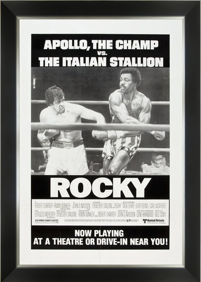 ROCKY - FRAMED CLASSIC MOVIE POSTER REPRINT (33.5" BY 23.5")