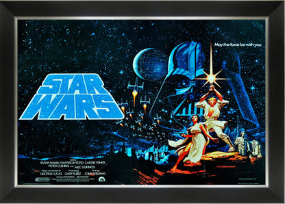 STAR WARS EP IV A NEW HOPE - MOVIE POSTER REPRINT - FRAMED CLASSIC (33.5"X23.5")