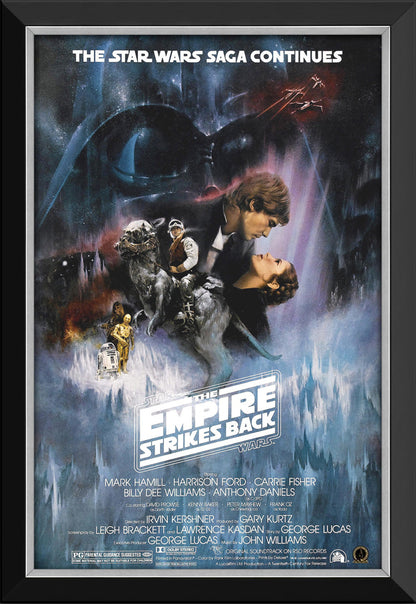 STAR WARS EP V THE EMPIRE STRIKES BACKMOVIE POSTER - FRAMED CANVAS 33.5"X23.5"