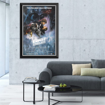STAR WARS EP V THE EMPIRE STRIKES BACKMOVIE POSTER - FRAMED CANVAS 33.5"X23.5"