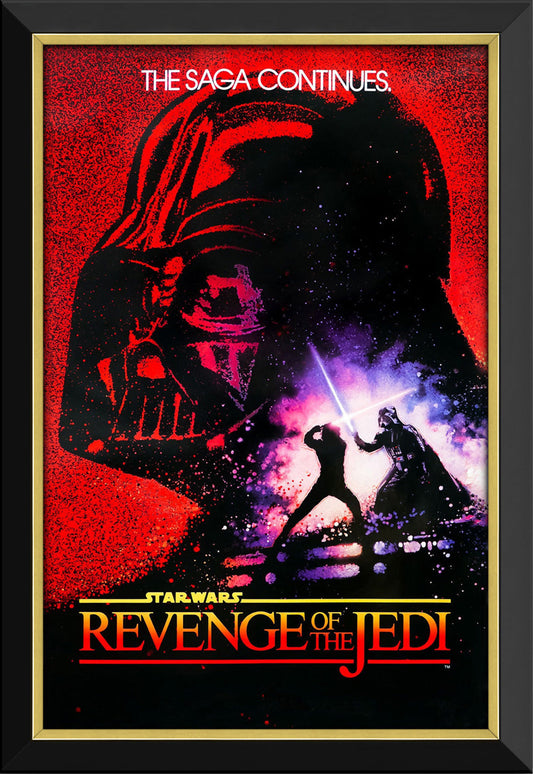 STAR WARS EP VI REVENGE OF THE JEDIMOVIE POSTER REPRINT - FRAMED 33.5"X23.5"