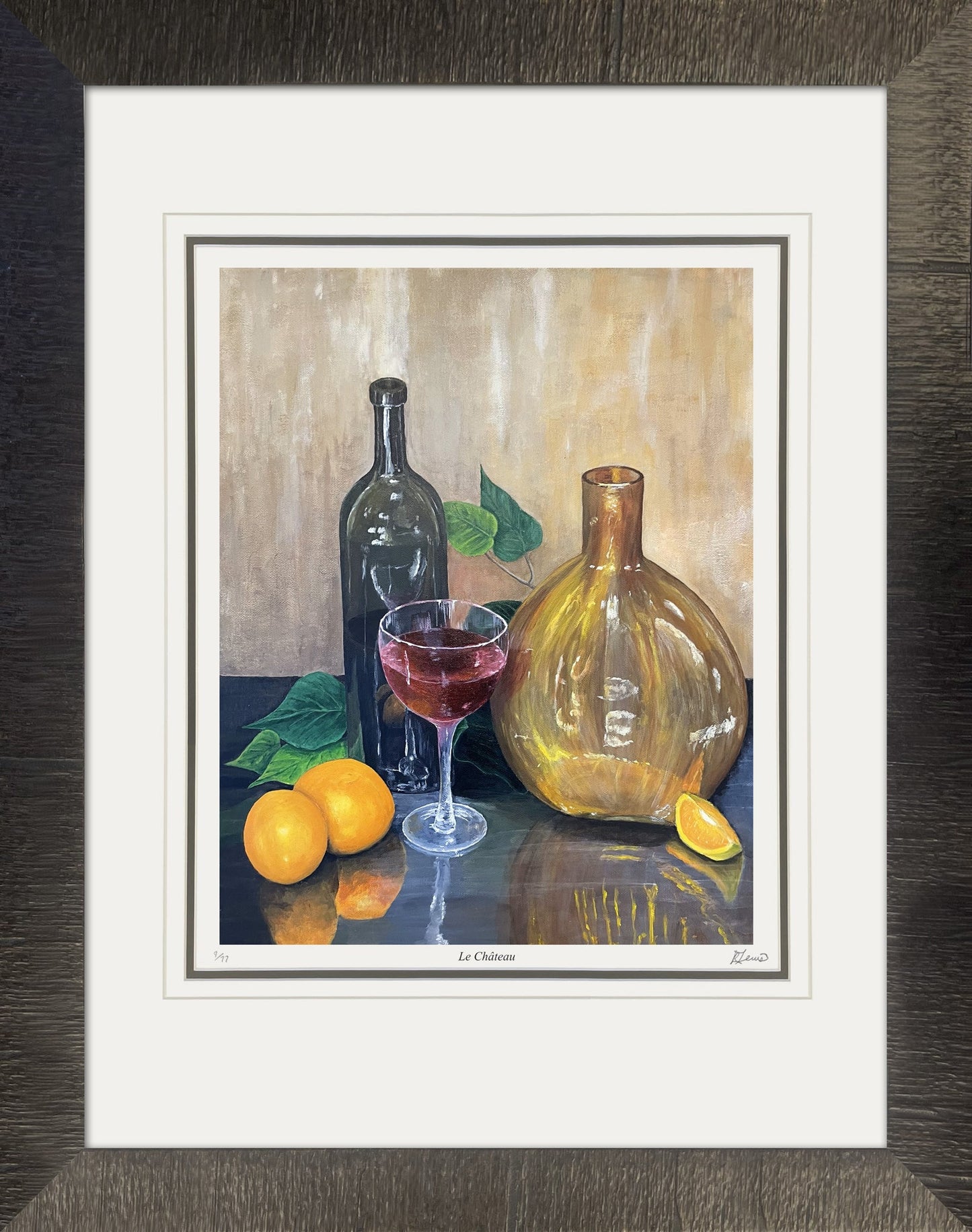 "LE CHÂTEAU" FRAMED ART PRINT BY RYAN LEWIS - LTD ED /77  (30" BY 24")