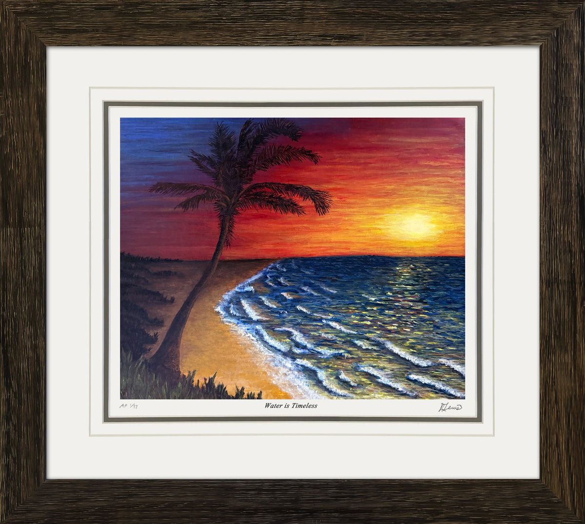 Water Is Timeless - Framed Painting Print /77 by Ryan Lewis