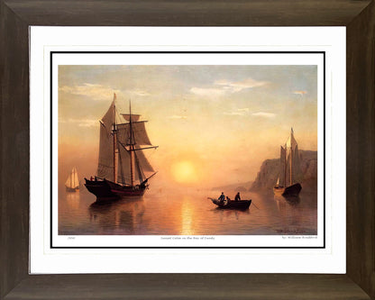 WILLIAM BRADFORD "SUNSET CALM IN THE BAY OF FUNDY" - HUDSON RIVER SCHOOL 30"X24"