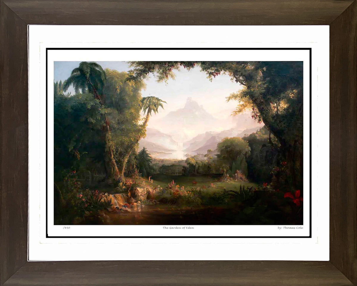 Thomas Cole “The Garden of Eden” Framed Print (30x24)