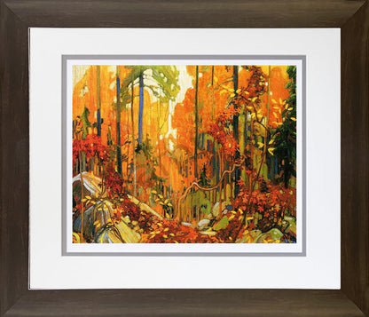 TOM THOMSON "AUTUMN'S GARLAND" GROUP OF SEVEN ART PRINT - FRAMED  26"X24"