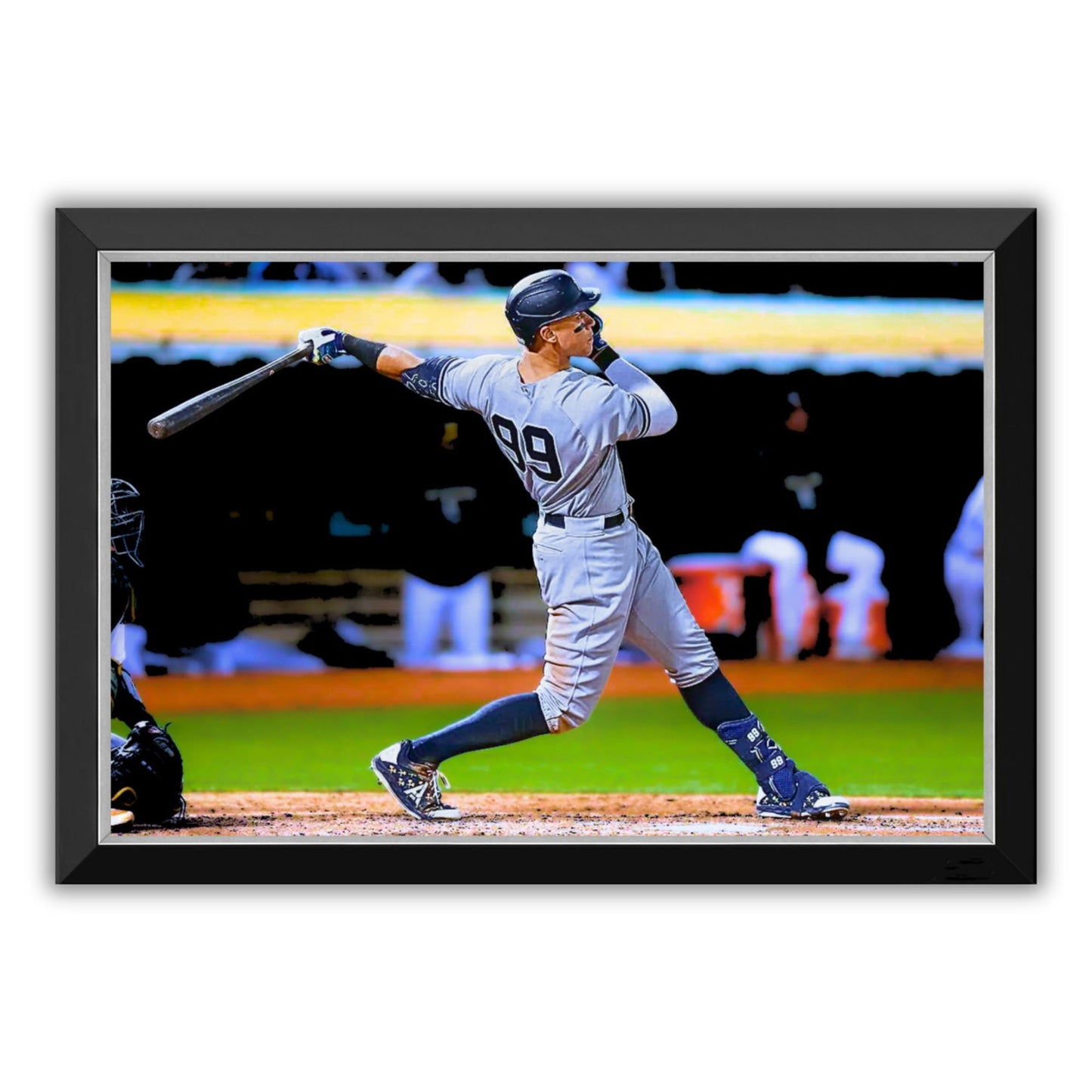 AARON JUDGE NEW YORK YANKEES #99 HORIZONTAL FRAMED CANVAS WALL ART 33"X23"