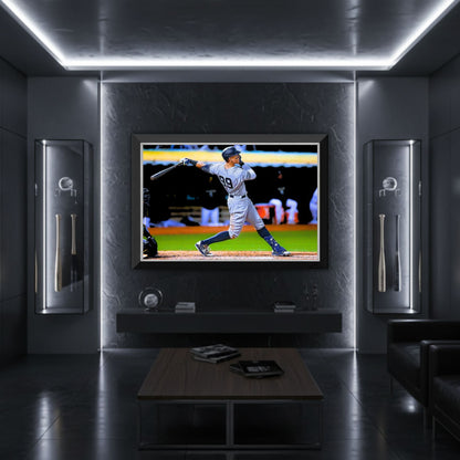 Aaron Judge New York Yankees #99 Framed Canvas Wall Art (33x23)