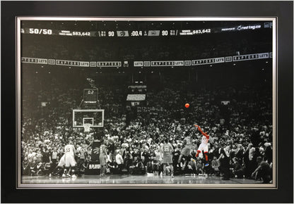 KAWHI LEONARD "THE LAUNCH" FRAMED - RAPTORS GAME WINNING SHOT 33.5"X23.5"