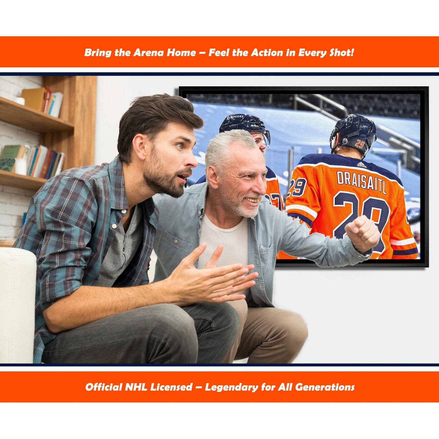CONNOR MCDAVID & LEON DRAISAITL FRAMED CANVAS - EDMONTON OILERS (31.5" BY 22.5")