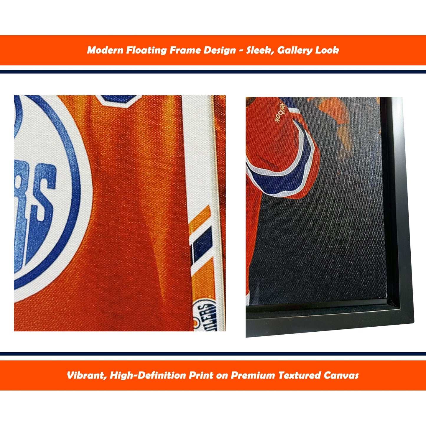 CONNOR MCDAVID & LEON DRAISAITL FRAMED CANVAS - EDMONTON OILERS (31.5" BY 22.5")