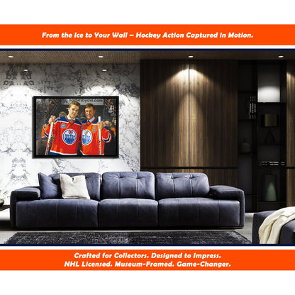 Wayne Gretzky Connor McDavid Edmonton Oilers NHL Display
