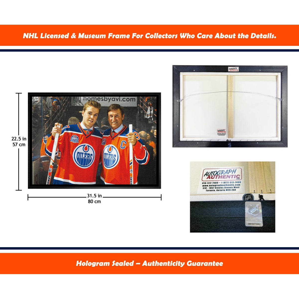 Wayne Gretzky Connor McDavid Edmonton Oilers NHL Display
