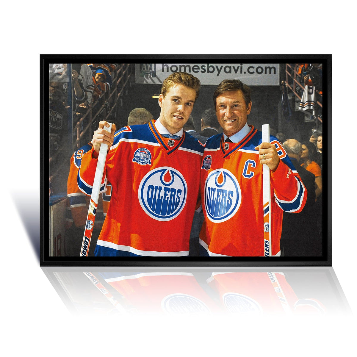 Wayne Gretzky Connor McDavid Edmonton Oilers NHL Display