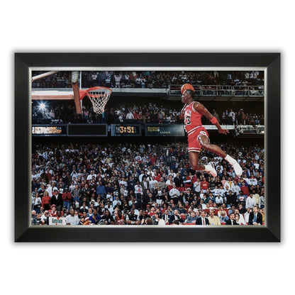 MICHAEL JORDAN 1988 ALL-STAR GAME SLAM DUNK FRAMED CANVAS (33.5" BY 23.5")