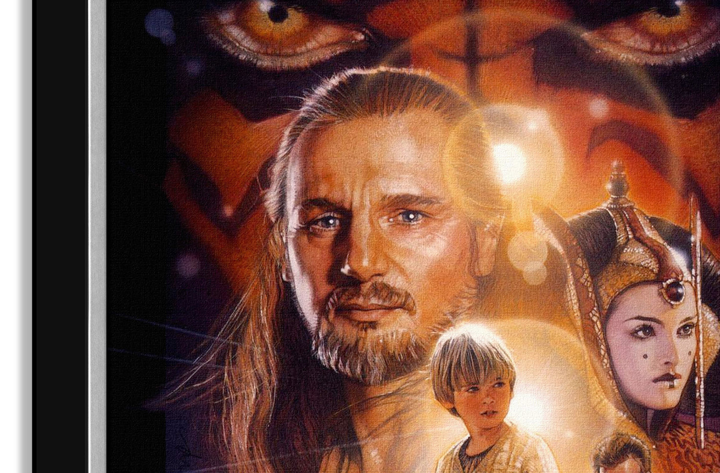 STAR WARS EP I THE PHANTOM MENACEMOVIE POSTER REPRINT - FRAMED 33.5"X23.5"