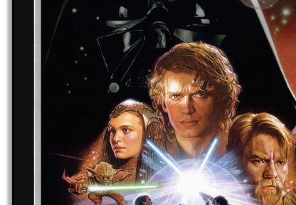 STAR WARS EP III REVENGE OF THE SITH MOVIE POSTER REPRINT - FRAMED 33.5"X23.5"