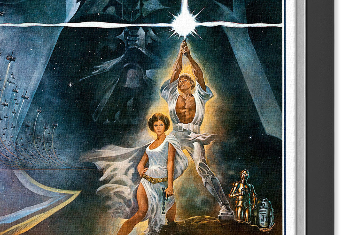 STAR WARS EP IV A NEW HOPE - MOVIE POSTER REPRINT - FRAMED CLASSIC (33.5"X23.5")
