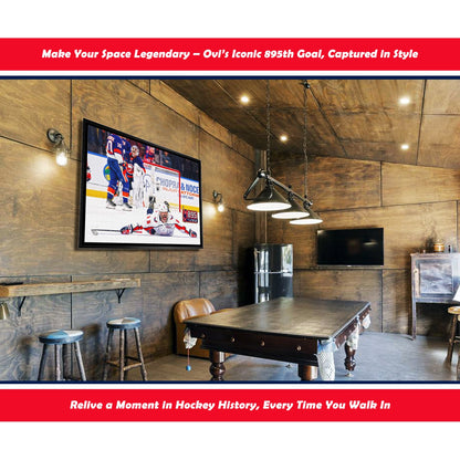 ALEXANDER OVECHKIN RECORD GOAL #895 FRAMED CANVAS - WASHINGTON CAPITALS