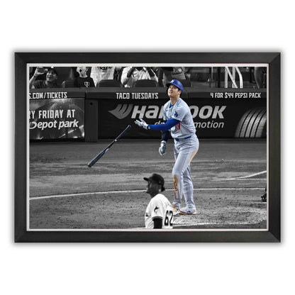 SHOHEI OHTANI FRAMED CANVASRECORD SETTING 50TH HOME RUN - LA DODGERS 33"X23"