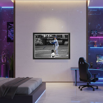 SHOHEI OHTANI FRAMED CANVASRECORD SETTING 50TH HOME RUN - LA DODGERS 33"X23"