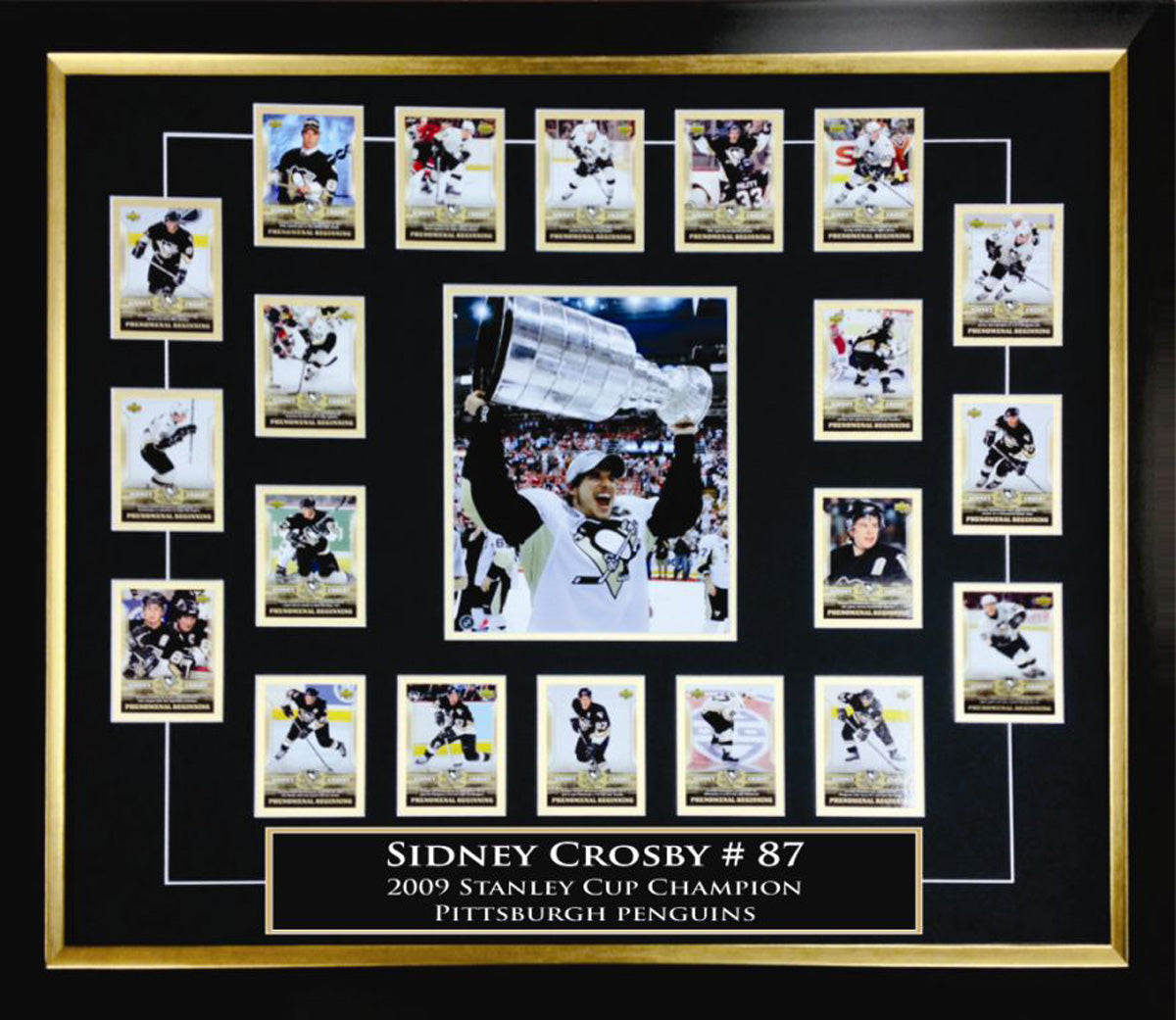 SIDNEY CROSBY ROOKIE CARD SET (39" BY 29")