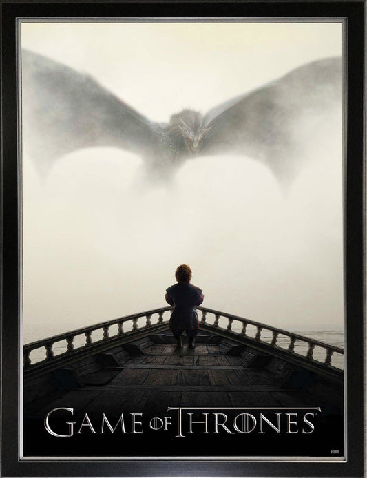 GAME OF THRONES - MUSEUM FRAMED POSTER OF DRAGON (37" BY 25.5")