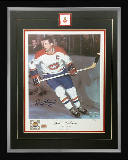 SIGNED JEAN BELIVEAU LITHOGRAPH LTD. ED. 2 OF 4  - MONTREAL CANADIENS 24"X20"