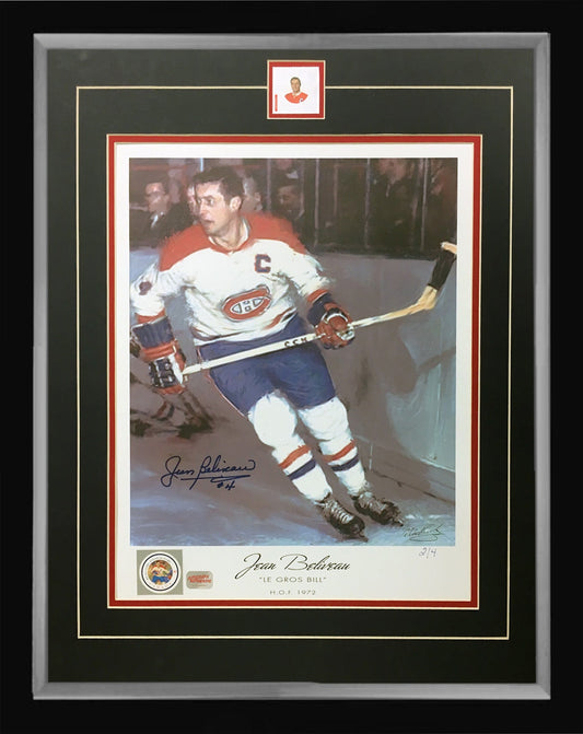 SIGNED JEAN BELIVEAU LITHOGRAPH LTD. ED. 2 OF 4  - MONTREAL CANADIENS 24"X20"