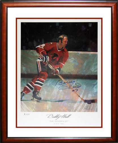 Bobby Hull Autographed Framed Lithograph (27x23)