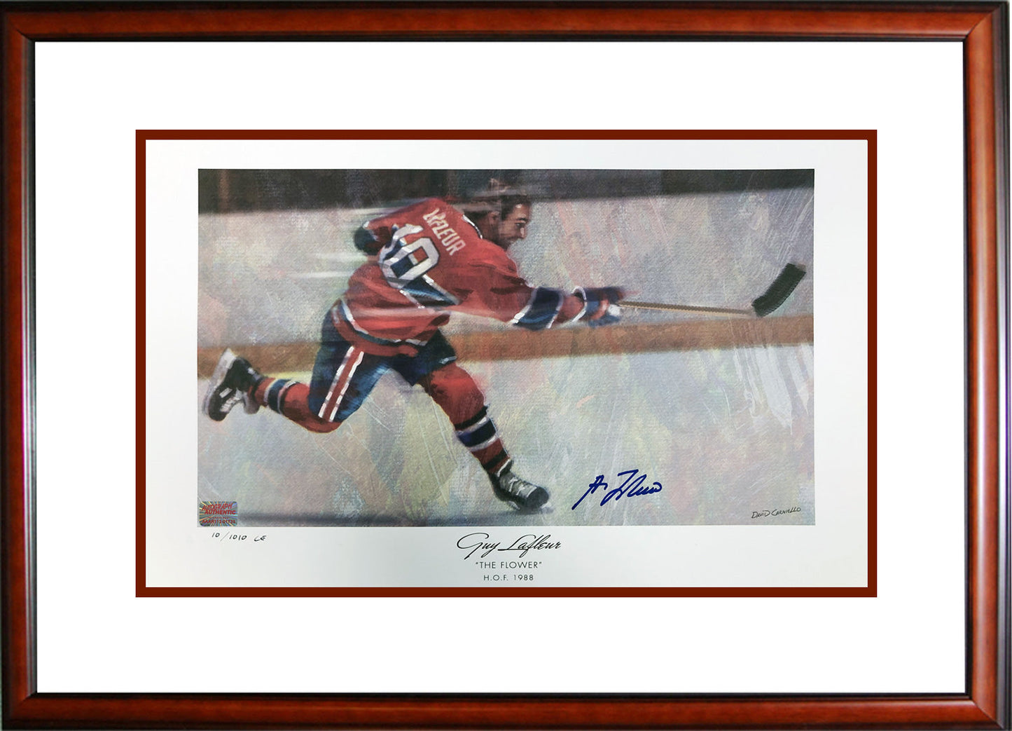 GUY LAFLEUR #10 OF 1010 LIMITED EDITION SIGNED LITHOGRAPH (24" BY 20")