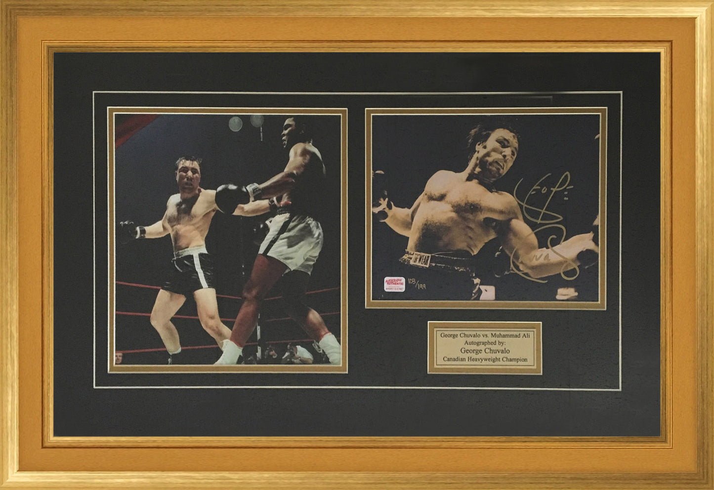 MUHAMMAD ALI AND GEORGE CHUVALO DOUBLE PHOTO - LIMITED EDITION OF 199 (32"X24")