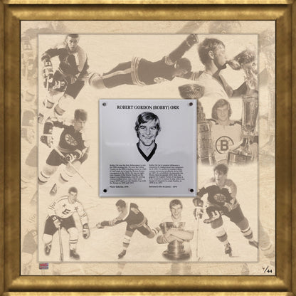 Bobby Orr Historic Collectors Plaque #4 of 44 - Framed (27x26.5)