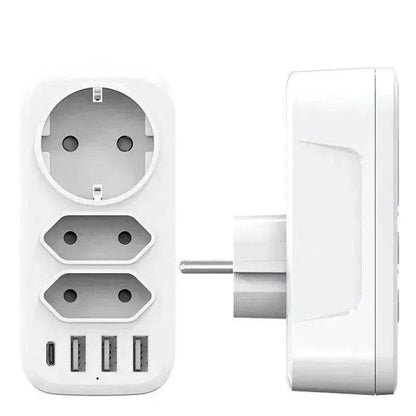 French  German Standard European  Wall Socket One-to-three Converter