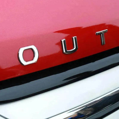 Front letter car sticker label Car Cover Word Mark